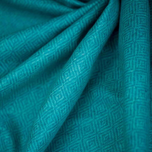 Woolen Textile Diamond Turquoise White - WD 03/01 4