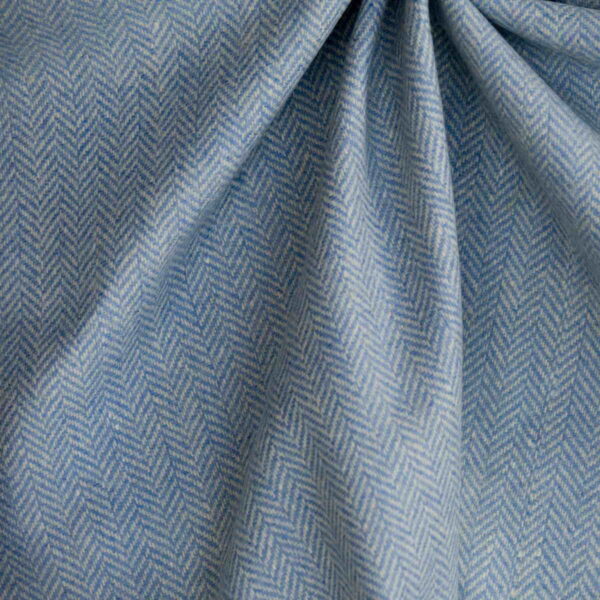 Wool Fabric Herringbone Blue White - WH 02/01 4