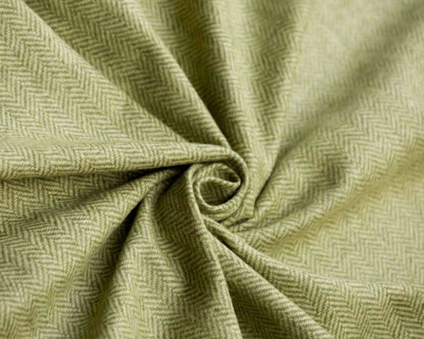 Wool Fabric Herringbone Green White - WH 18/01 3