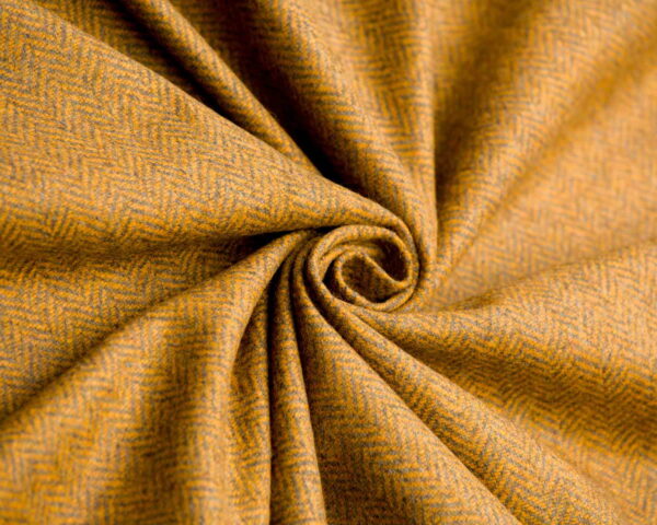 Wool Fabric Herringbone Grey Yellow - WH 09/02 3