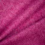 Wełna tkanina diament różowa biała - WD 04/01 4