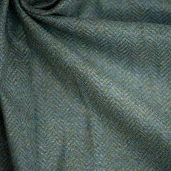 Woolen Textile Herringbone Green Blue - WH 19/01 4