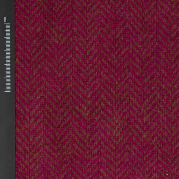 Woolen Textile Herringbone Green Pink - WH 24/03 1