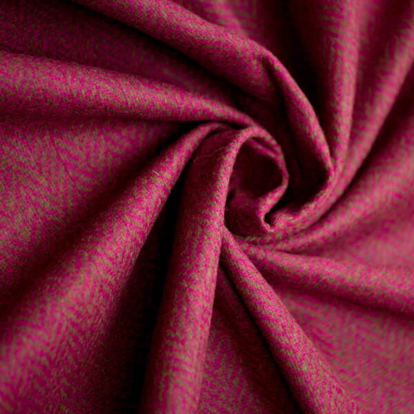 Woolen Textile Herringbone Green Pink - WH 24/03 3