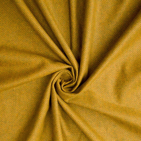 Woolen Textile Herringbone Green Yellow - WH 22/03 2