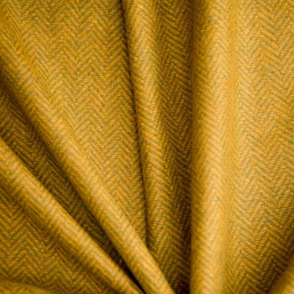Woolen Textile Herringbone Green Yellow - WH 22/03 4