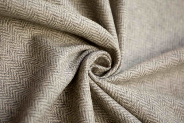 Woolen Textile Herringbone Grey White - WH 06/01 3