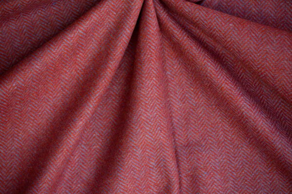 Woolen Textile Herringbone Red Blue - WH 27/01 4
