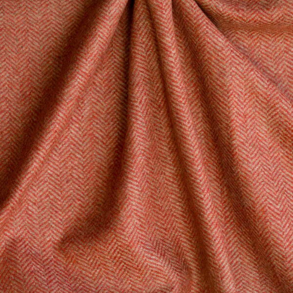 Woolen Textile Herringbone Red Beige - WH 32/01 4
