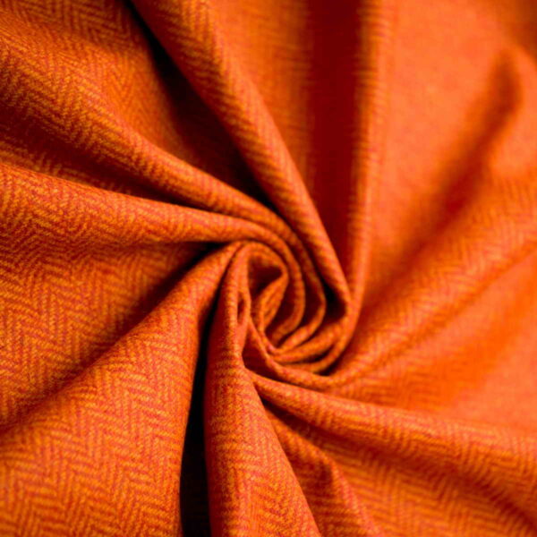 Woolen Textile Herringbone Red Orange - WH 29/02 3