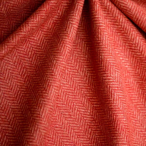 Woolen Textile Herringbone Red White - WH 26/01 4