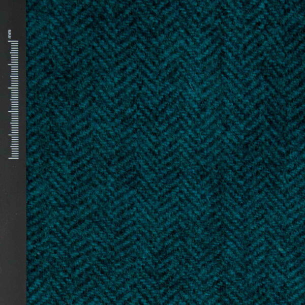 Woolen Textile Herringbone Turquoise Black - WH 13/01 1