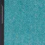 Woolen Textile Herringbone Turquoise White - WH 03/01 1