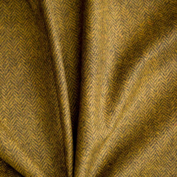 Woolen Textile Herringbone Yellow Black - WH 15/01 4