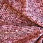Linen Fabric Diamond Burgundy White - LD 20/01 4