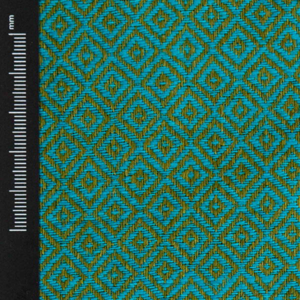 Linen Fabric Diamond Green Turquoise - LD 14/01