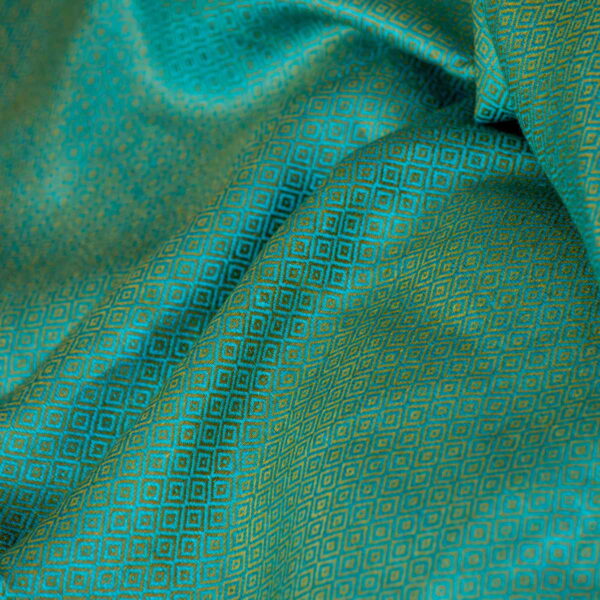 Linen Fabric Diamond Green Turquoise - LD 14/01 5