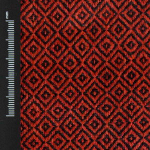 Linen Fabric Diamond Black Red - LD 17/01