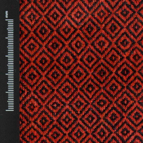 Linen Fabric Diamond Black Red - LD 17/01