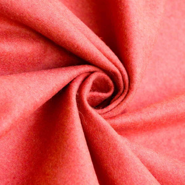 Wool Fabric Medium Fulled Twill Coral - WTV 68/02 3