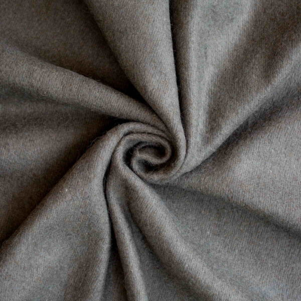 Wool Fabric Heavy Loden Fulled Twill Grey - WWL 06/04 2