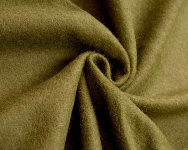 Wool Fabric Heavy Loden Fulled Twill Olive Green - WWL 29/01 3