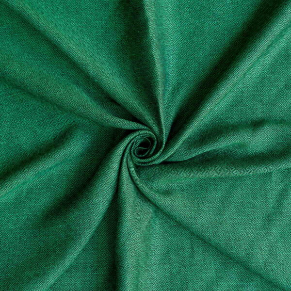 Wool & Linen Fabric Diamond Emerald Green Black - WLGD 13/01 2