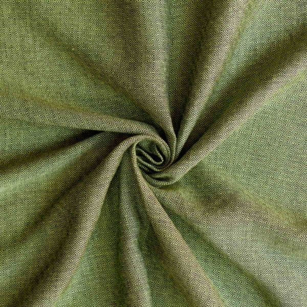 Wool & Linen Fabric Diamond Light Green Black - WLGD 10/01 2