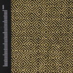 Wool & Linen Fabric Diamond Mustard Black - WLGD 05/01