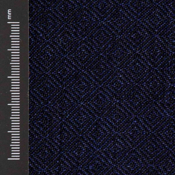 Wool & Linen Fabric Diamond Navy Blue Black - WLGD 16/01
