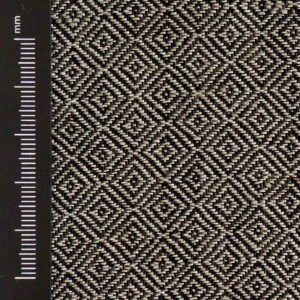 Wool & Linen Fabric Diamond White Black - WLGD 19/01