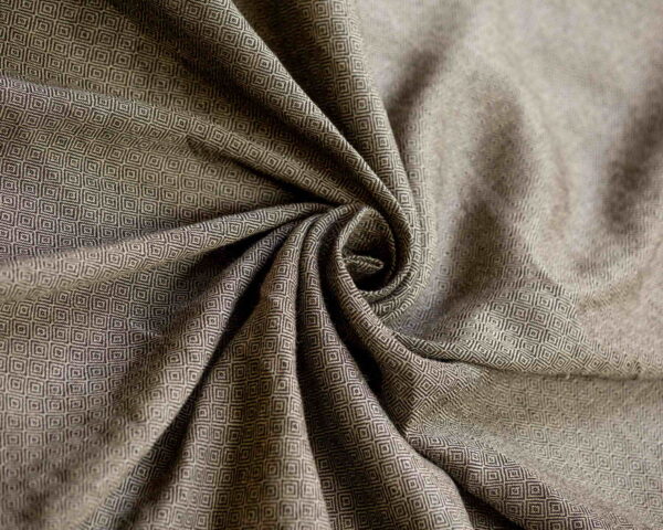 Wool & Linen Fabric Diamond Taupe Black - WLGD 19/01 3