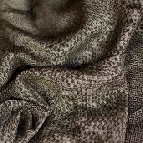 Wool & Linen Fabric Diamond Taupe Black - WLGD 19/01 4