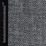 Wool & Linen Fabric Diamond White Black - WLGD 18/01