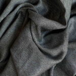 Wool & Linen Fabric Diamond White Black - WLGD 18/01 5