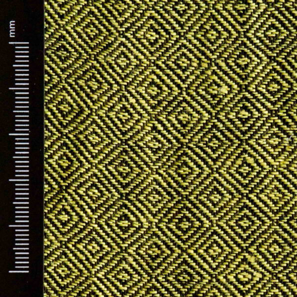 Wool & Linen Fabric Diamond Yellow Black - WLGD 02/01 1