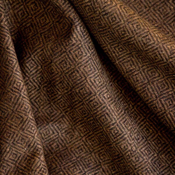 Wool Fabric Diamond Brown Black - WD 35/01 4