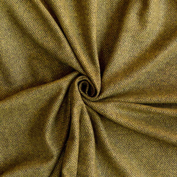 Wool Fabric Diamond Lime Green Black - WD 14/01 2