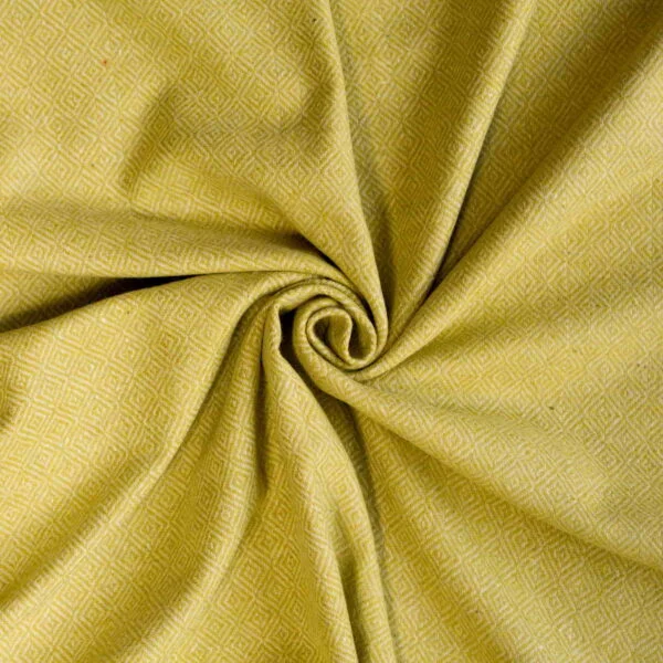 Wool Fabric Diamond Lime Green White - WD 36/01 2