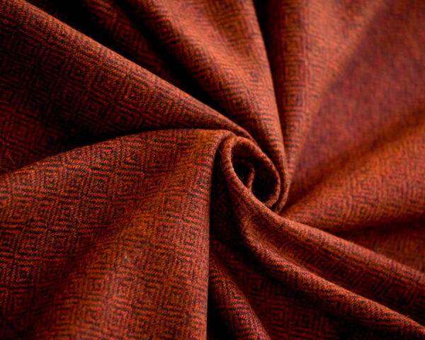 Wool Fabric Diamond Red Black - WD 16/02 3