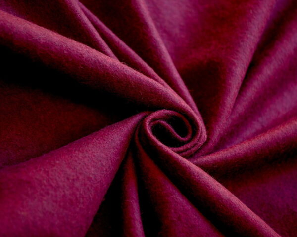 Wool Fabric Medium Fulled Twill Dark Burgundy - WTV 62/01 3