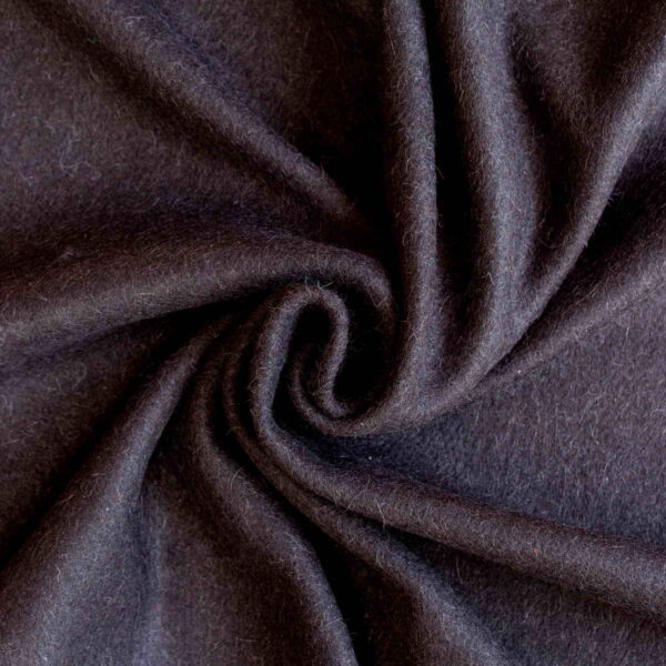 Wool Fabric Heavy Loden Fulled Twill Black - WWL 09/01 2