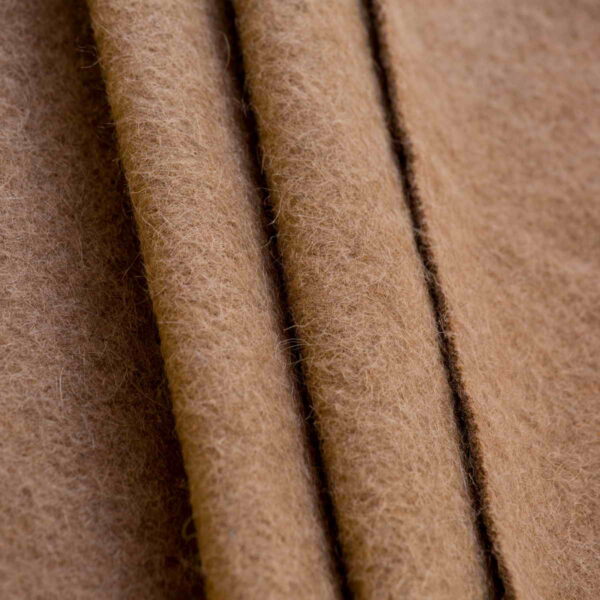 Wool Fabric Heavy Loden Fulled Twill Dark Beige - WWL 85/01 5