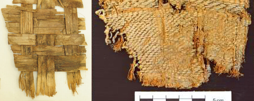 mat and basket woven from vegetable fibres, Huaca Prieta, Image credit Tom Dillehay, Vanderbilt University, Florida Atlantic University, 10 500 BC