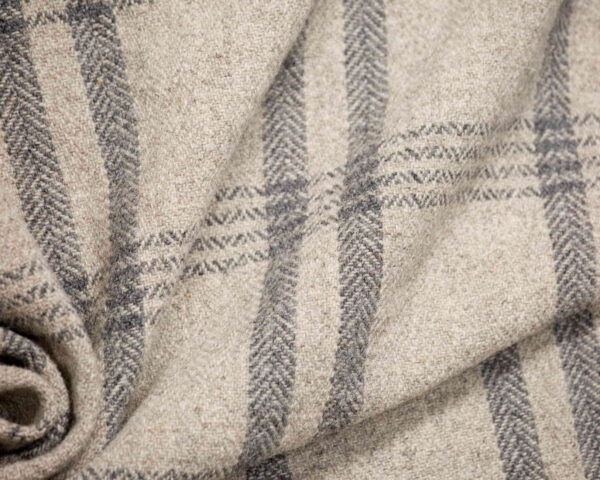 Wool Heavy Herringbone Checkered Hallstatt no 74 - Light Beige