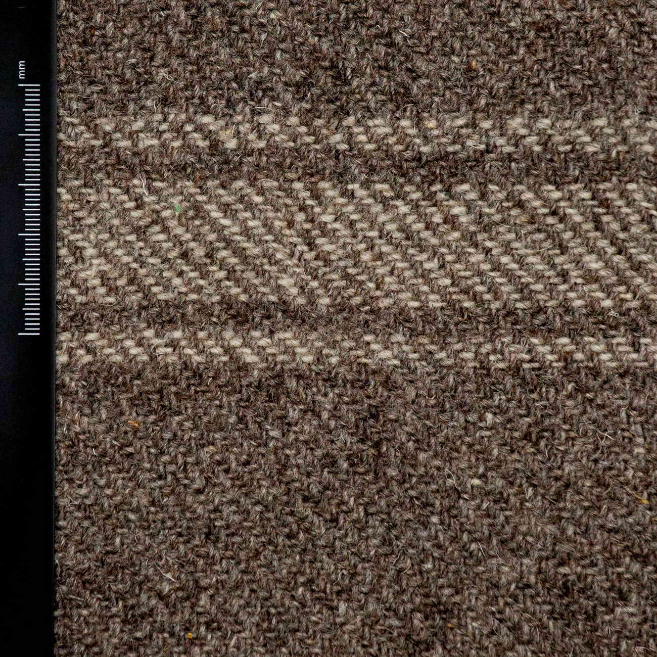 Wool Heavy Twill 2/2 Wide Stripes from GUDDAL - Dark Beige Light Beige - WCHTS 8587/04