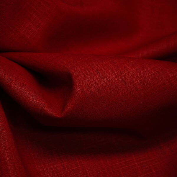 Linen MEDIUM Plain Premium OEKO TEX - Dark Red - LCP 57/01 - WoolSome
